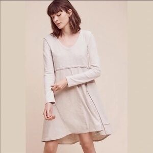 Maeve by Anthropologie Linen patchwork Dress size L